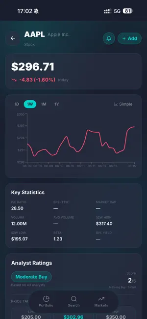 Moonstock - Pro Stock Tracker screenshot 2