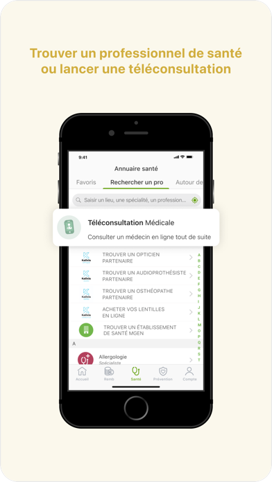 Mutuelle MGEN Espace personnel Screenshot