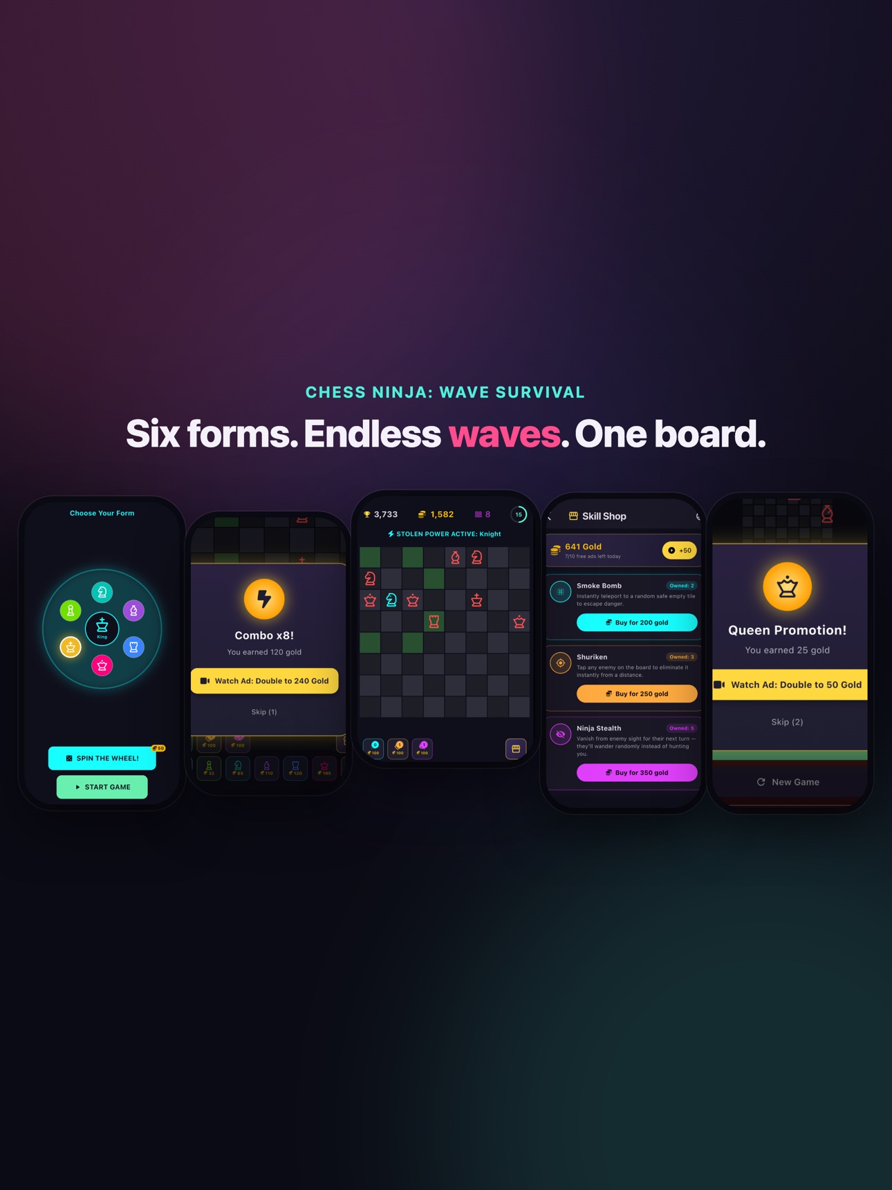 Screenshot 6 of Chess Ninja: Wave Survival