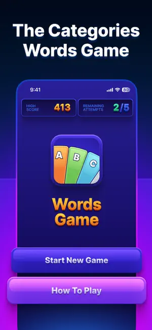 WordScatter - Categories Game screenshot 1