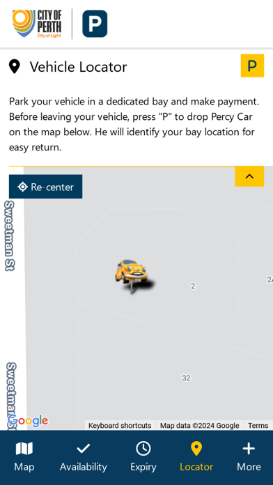 City of Perth Parking Screenshot