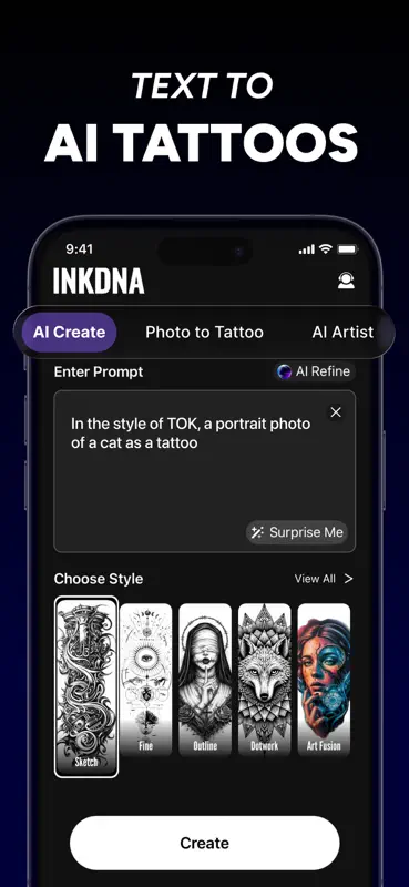 AI Tattoo Generator - INKDNA screenshot 6 of 8