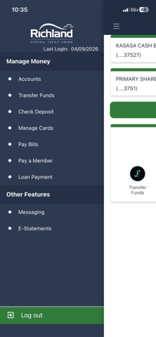 Richland Federal Credit Union app screenshot