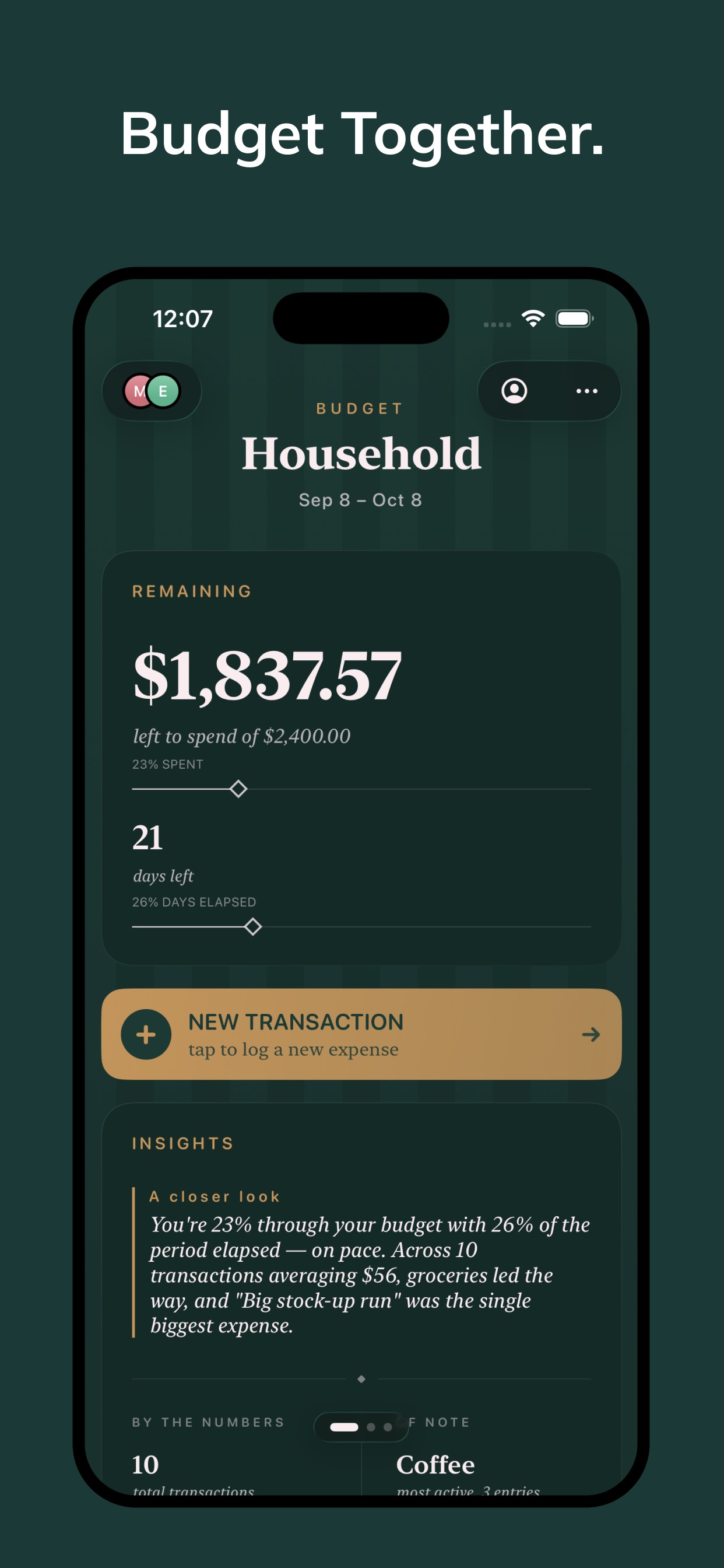 Screenshot 1 of Ours: Shared Budget