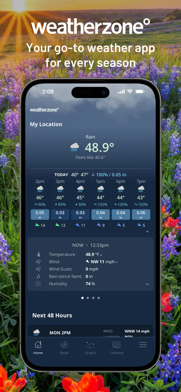 Weatherzone: Weather Forecasts iOS app screenshot showing feature 1