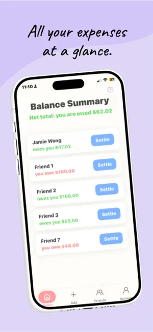SplitBills - Settle Up screenshot 1