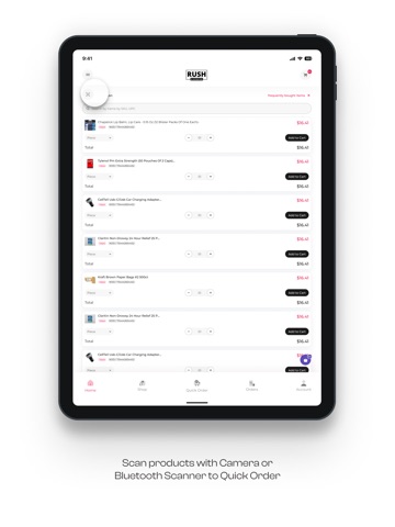 Rush NC Distributors iPad screenshot