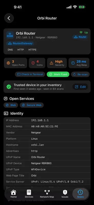 Crios ネットワークスキャナ&マップ screenshot 7 of 10