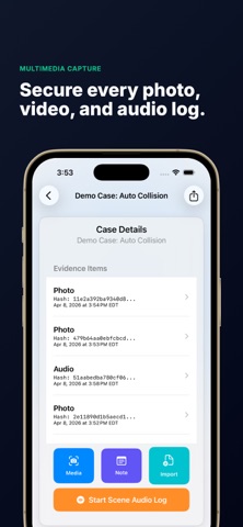 Digital Evidence Vault screenshot