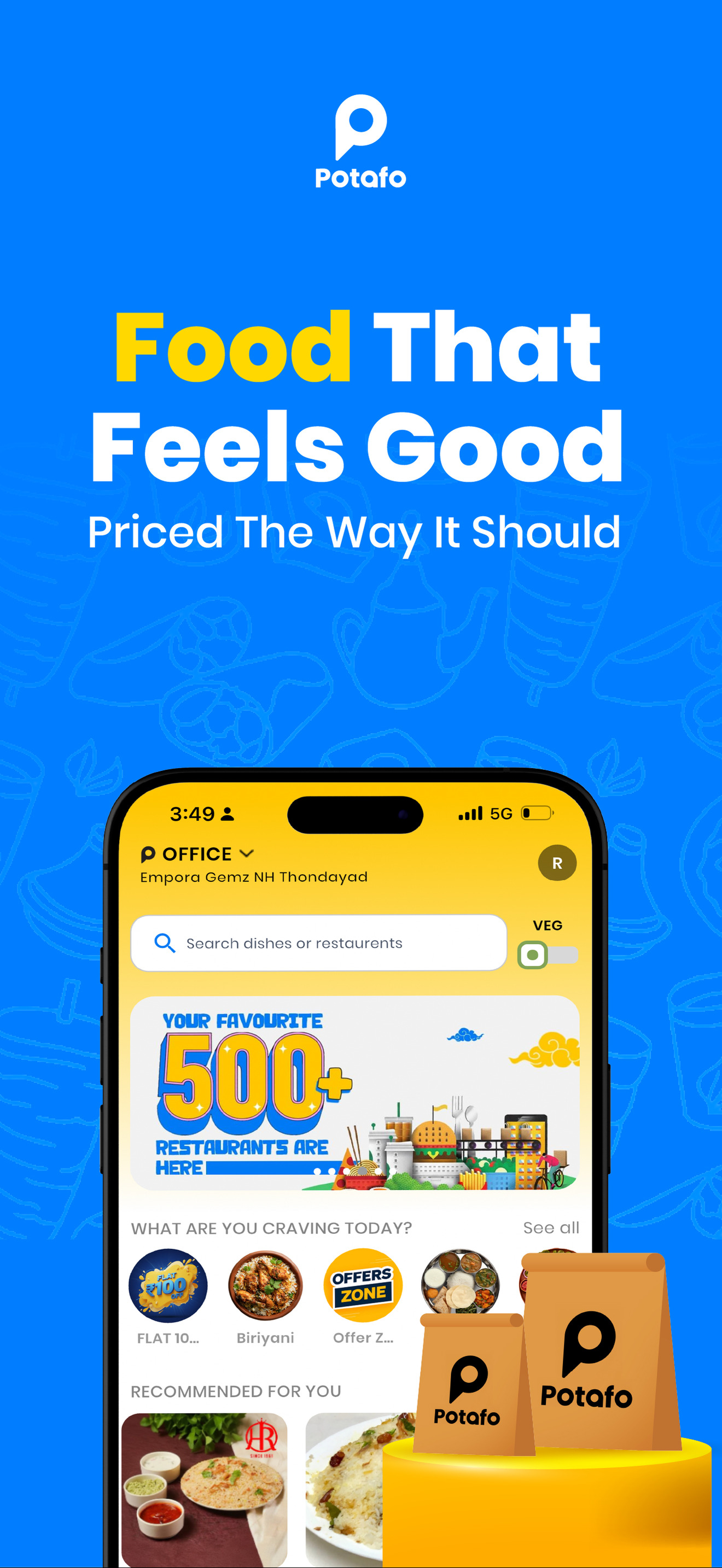 Potafo: Food Delivery App