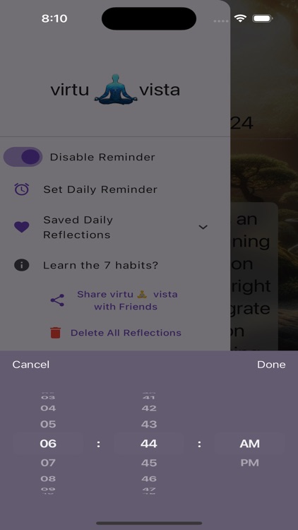Virtu Vista, Daily Reflections