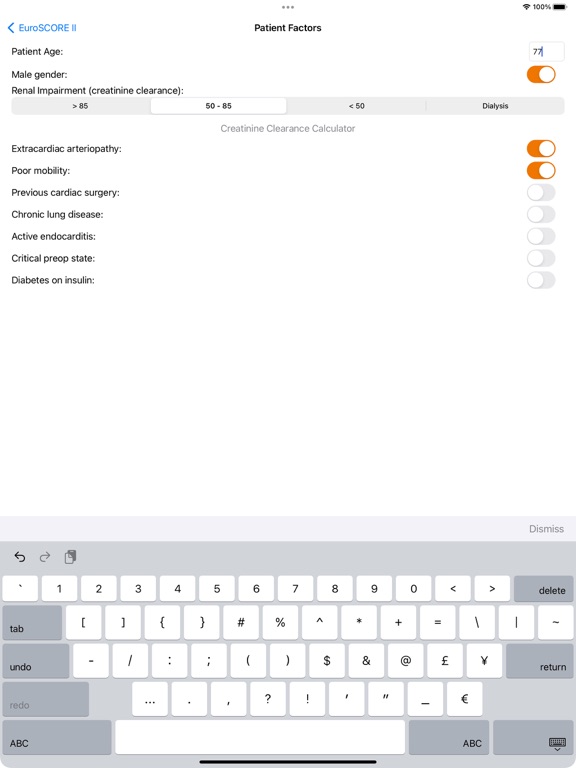 Screenshot #5 pour EuroSCORE II