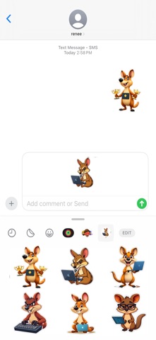 Coding Wallaby Stickers iPhone screenshot