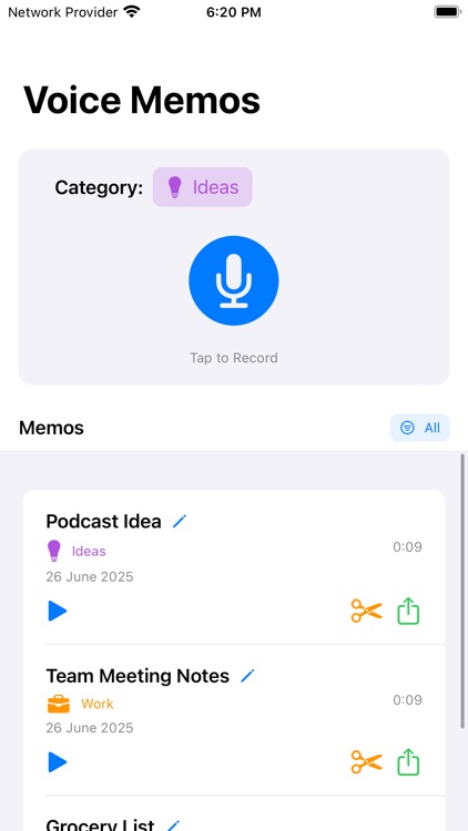 Voice Memo Record