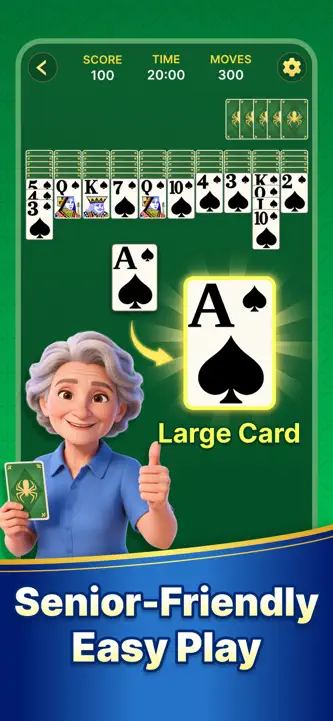 Spider Solitaire Large & HD screenshot 2