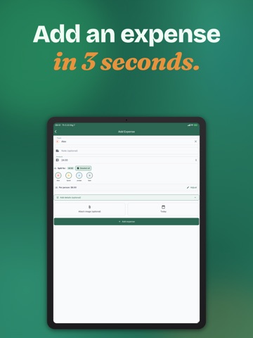Fika: Split Bills & Expenses iPad screenshot
