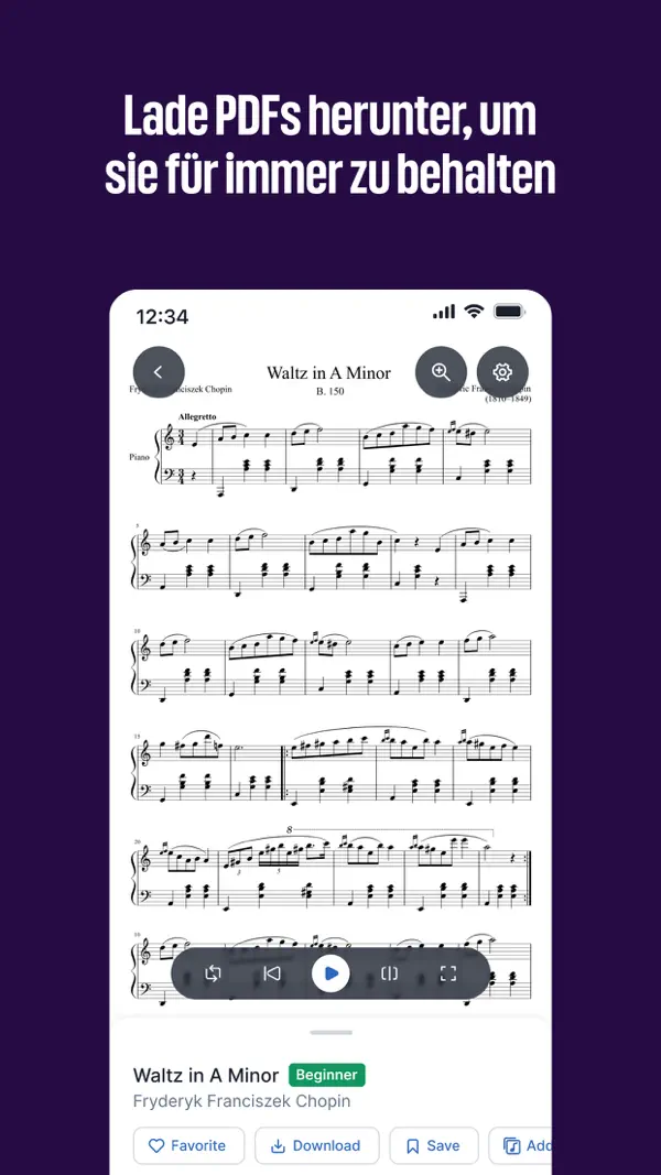 Muse Score－noten, stimmgerät, Screenshot 3