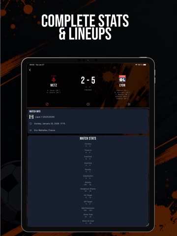 Foot Live Score: News & Videos iPad screenshot