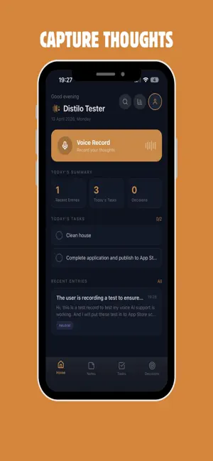 Distilo: Voice AI Journal screenshot 1