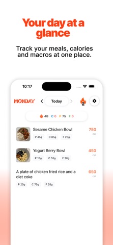 Monday - AI Calorie Tracker iPhone screenshot