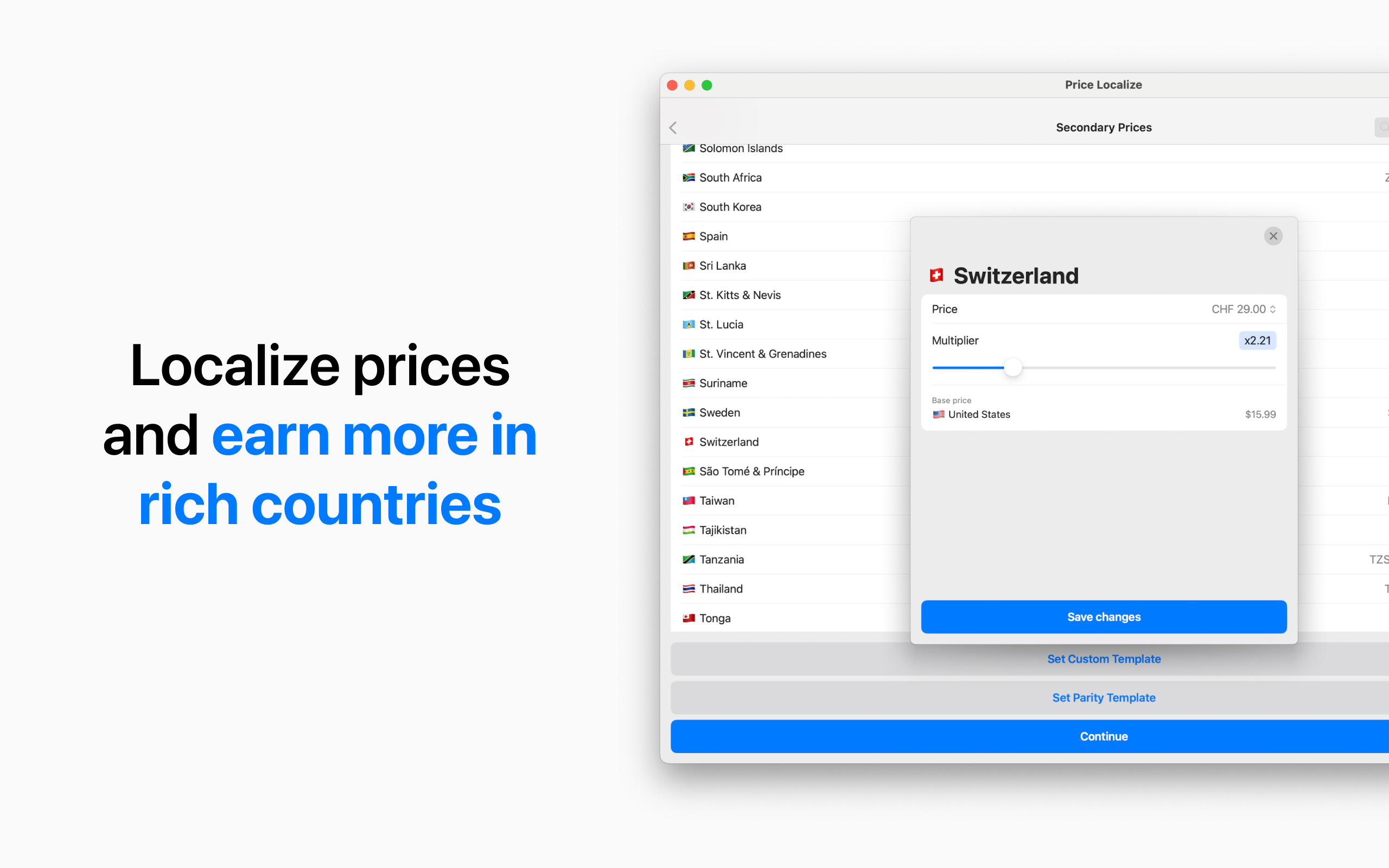 Price Localize - Pricing Tool