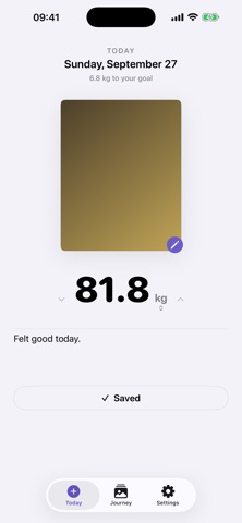 BodyMirror: Weight & Photo Log app screenshot