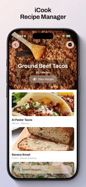 iCook - Recipe Manager screenshot 1