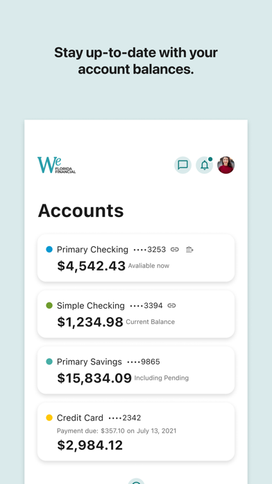 We Florida Financial Mobile Screenshot 3 - AppWisp.com We Florida Financial Mobile Screenshot 3 - AppWisp.com