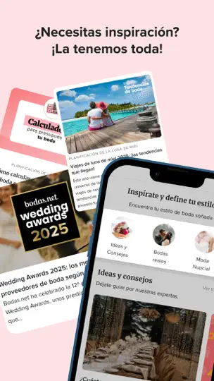Captura de pantalla de Bodas.net en iPhone 7