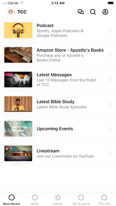 Trinidad Christian Center APP iPhone screenshot 1 - Education app