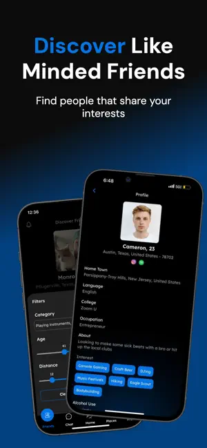 KickBack - Find Guy Friends screenshot 2