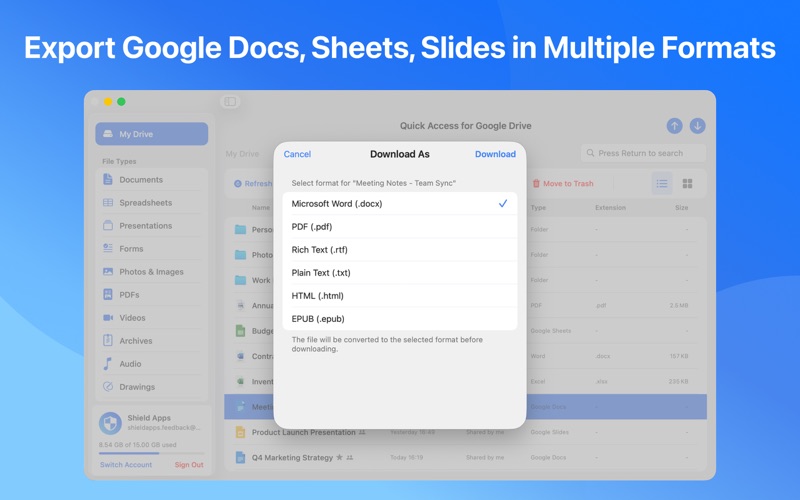 Quick Access for Google Drive Screenshot 9 of 10