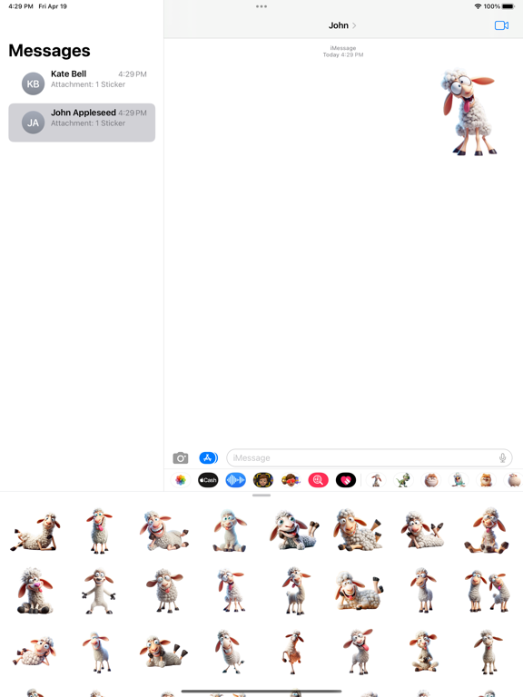 Screenshot #4 pour Loopy Lamb Stickers