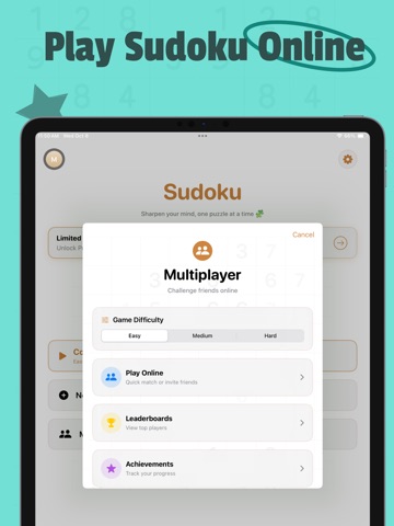 Sudoku Game - Online/Offline iPad screenshot