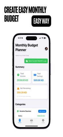 Easy Monthly Budget Screenshot 1 of 3