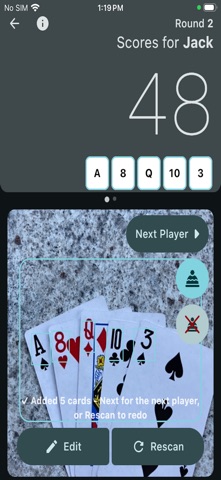 BeanieApp - Card Scoring Screenshot 2 of 8