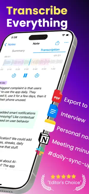 Recapo AI: Audio to Text Notes screenshot 2