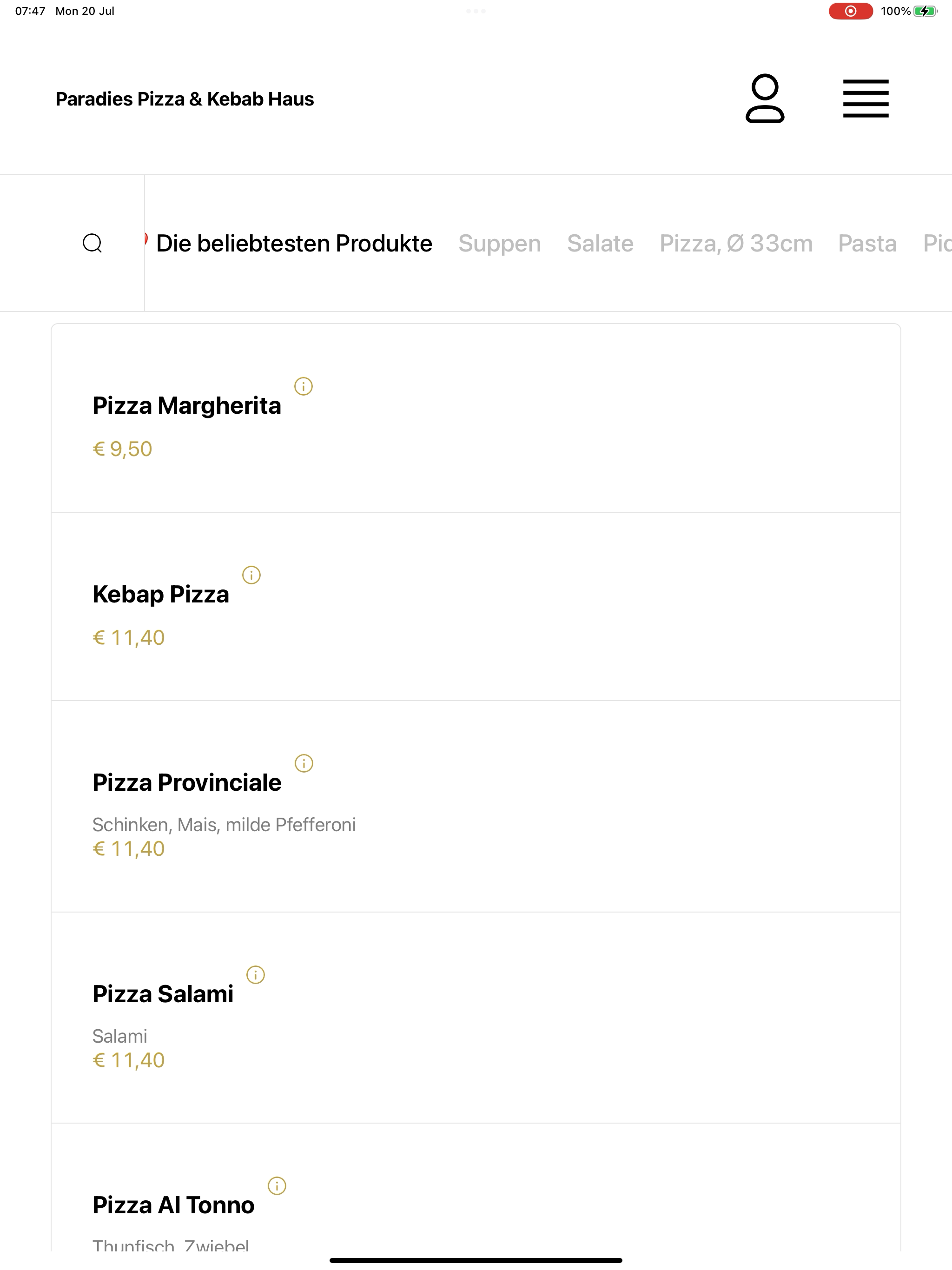 Paradies Pizza & Kebab Haus screenshot 13