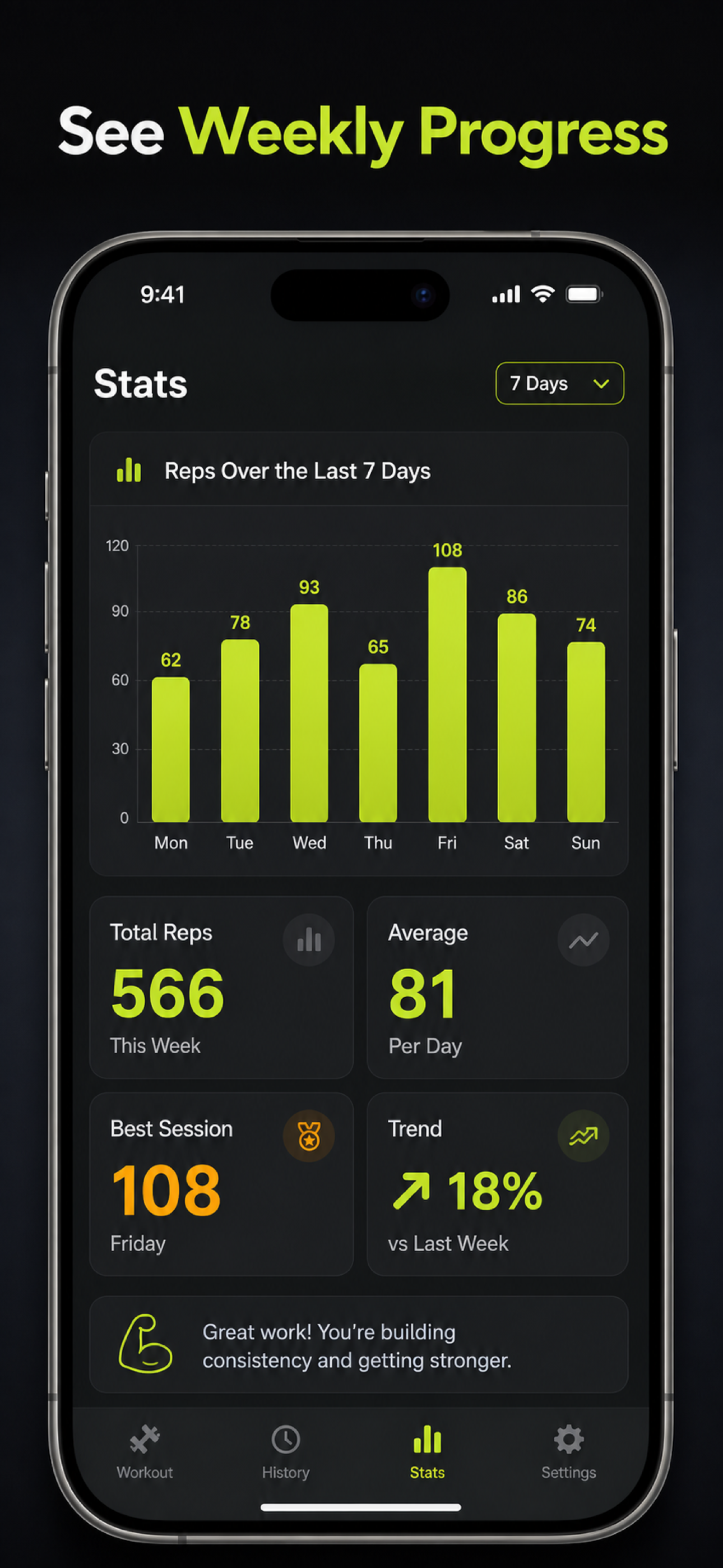 Push-Up Counter: Rep Tracker screenshot 7