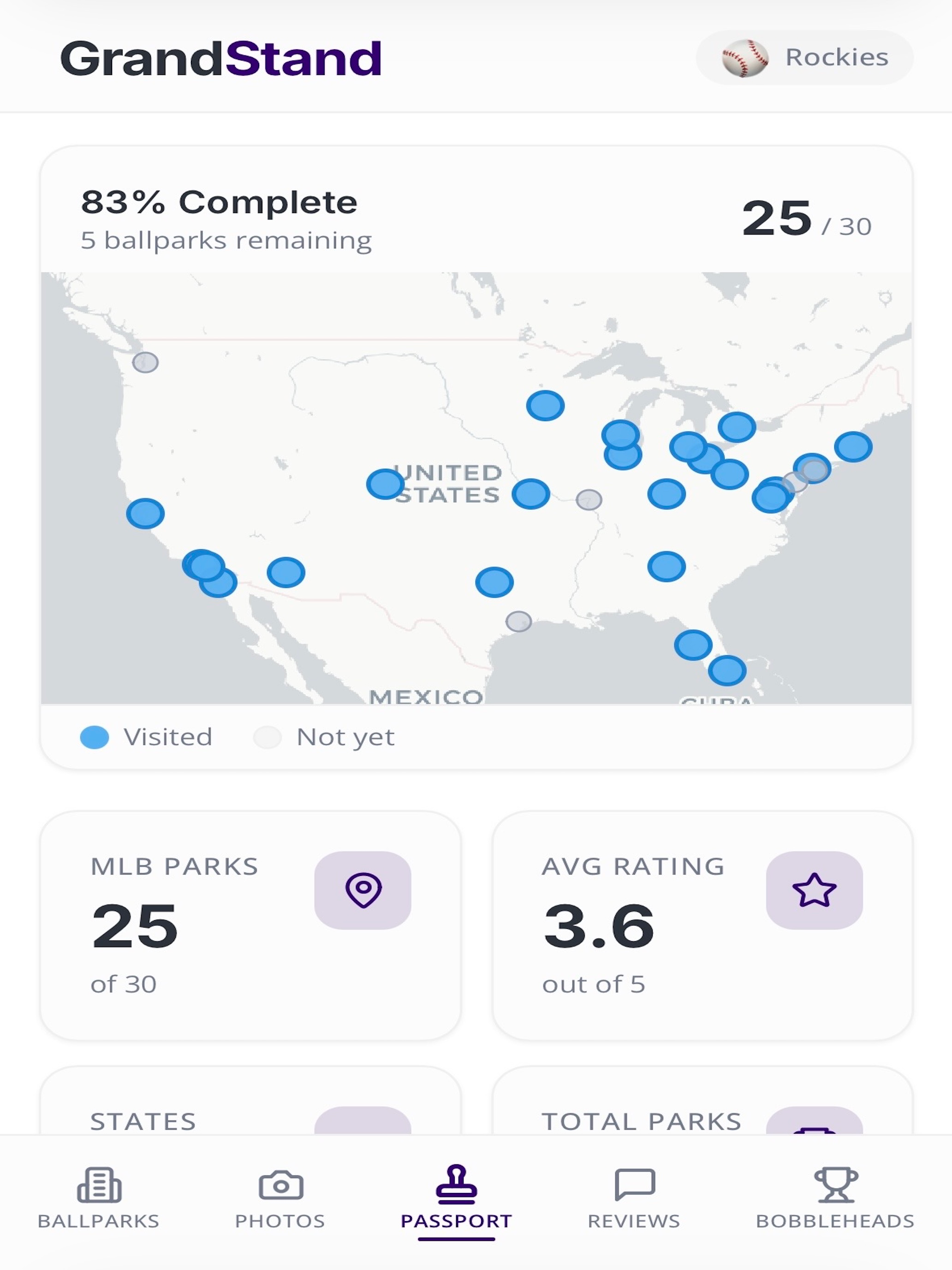 GrandStand - Stadium Tracker screenshot 4