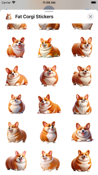 Screenshot 3 of Fat Corgi Stickers App