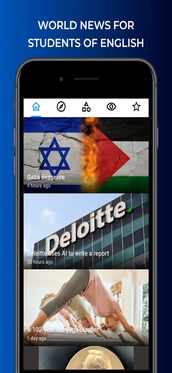 Screenshot #1 pour English News in Levels