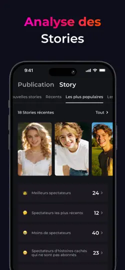 Capture d'écran de Reports +for Followers Tracker sur iPhone 5