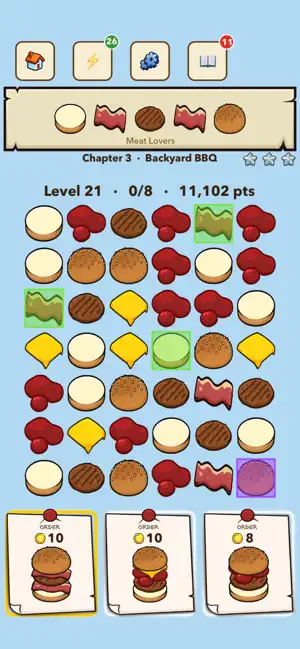 BurgerHero: Puzzle Kitchen screenshot 2