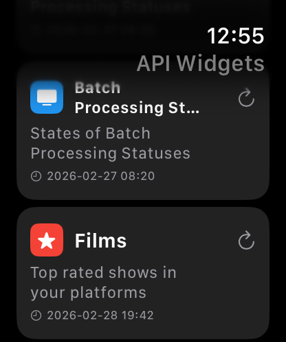 API Widgets