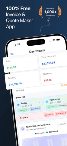 Invoice Maker & Quote Builder Screenshot 1 of 7