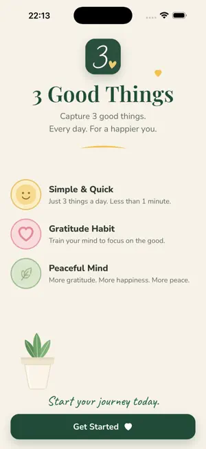 3 Good Things: A Gratitude App screenshot 2