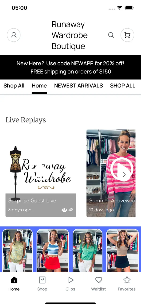 Screenshot #1 pour Runaway Wardrobe Boutique