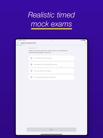 LSO Paralegal Exam Prep iPad screenshot