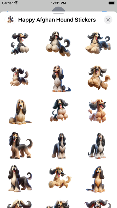 Screenshot #1 pour Happy Afghan Hound Stickers